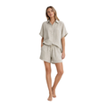 TYBIDEZ Women's Linen Matching Set, Two Piece Outfit, Drawstring Shorts