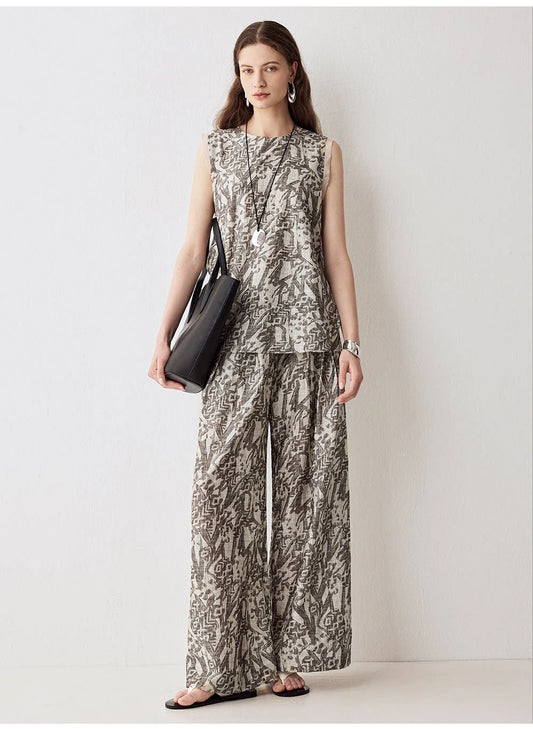 Sienna printed resort set, front view