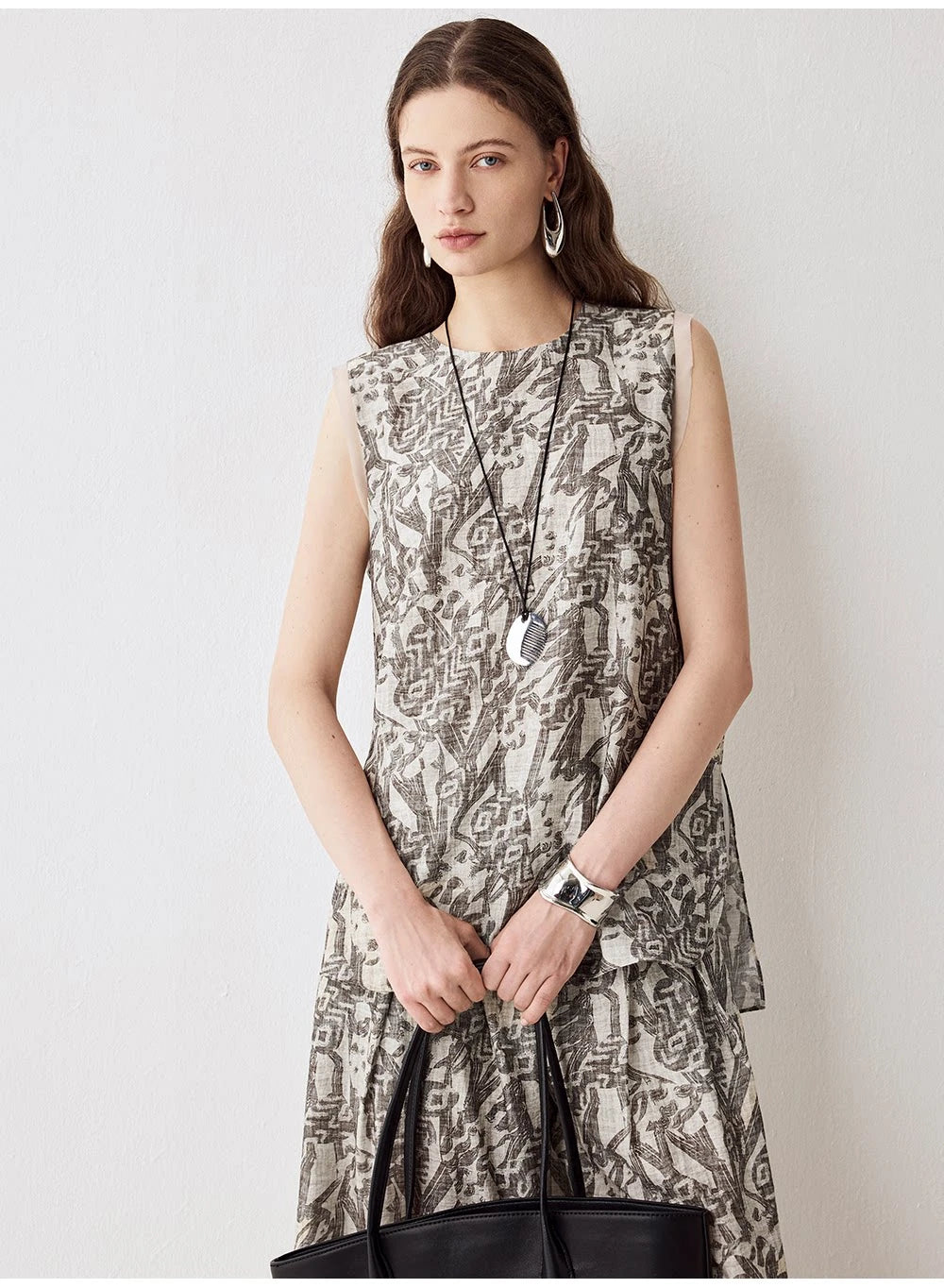 Sienna printed sleeveless top