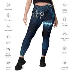crossover leggings with pockets