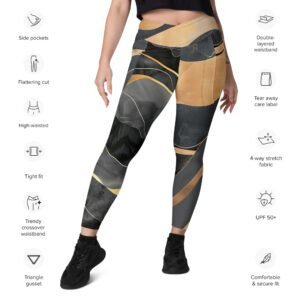 crossover leggings with pockets