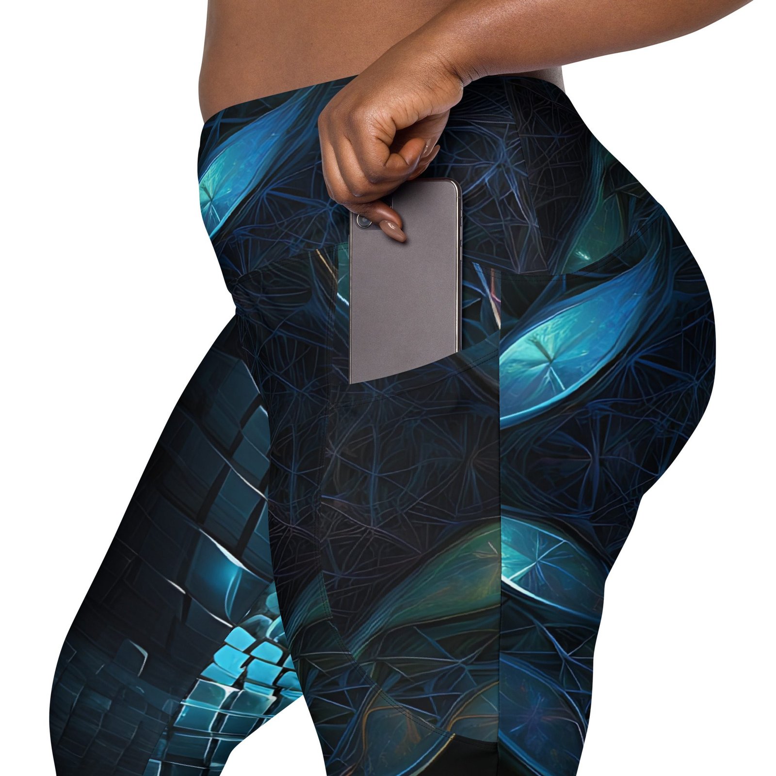crossover leggings with pockets