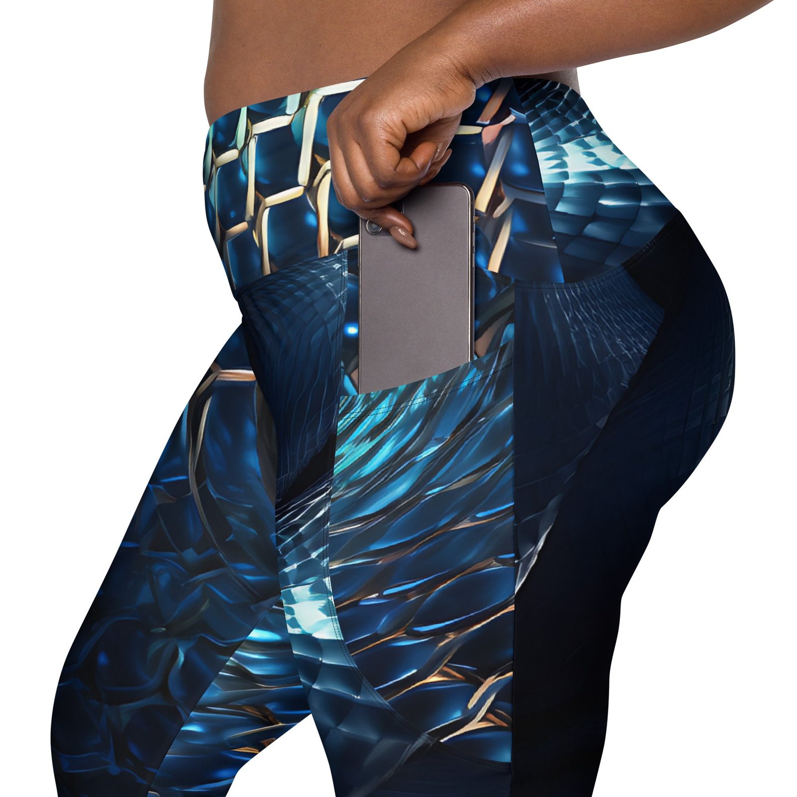 crossover leggings with pockets
