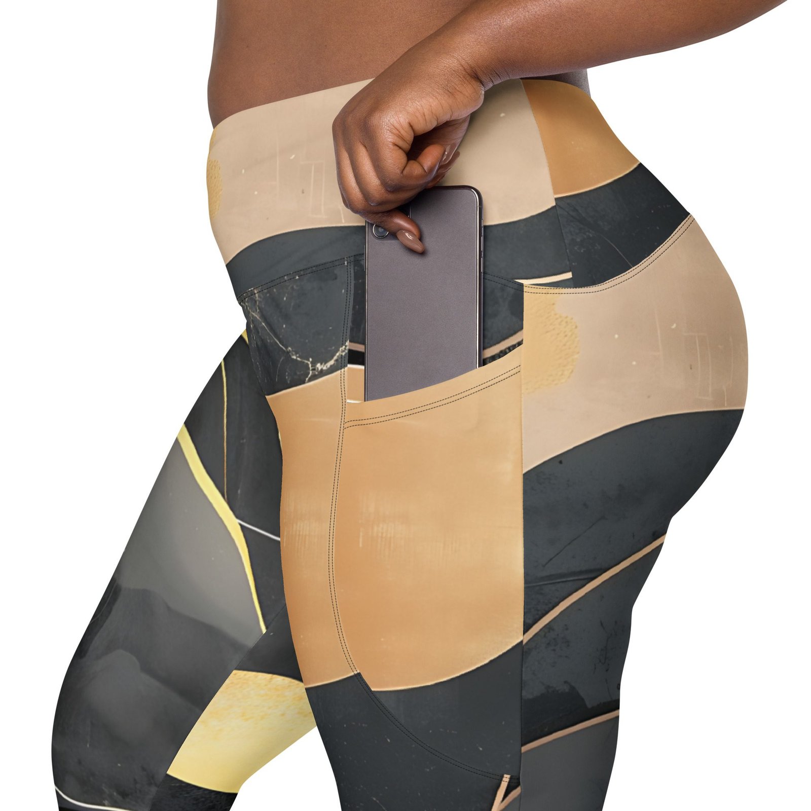 crossover leggings with pockets