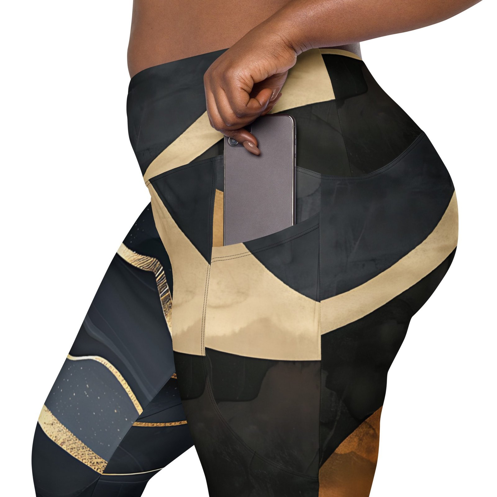 crossover leggings with pockets