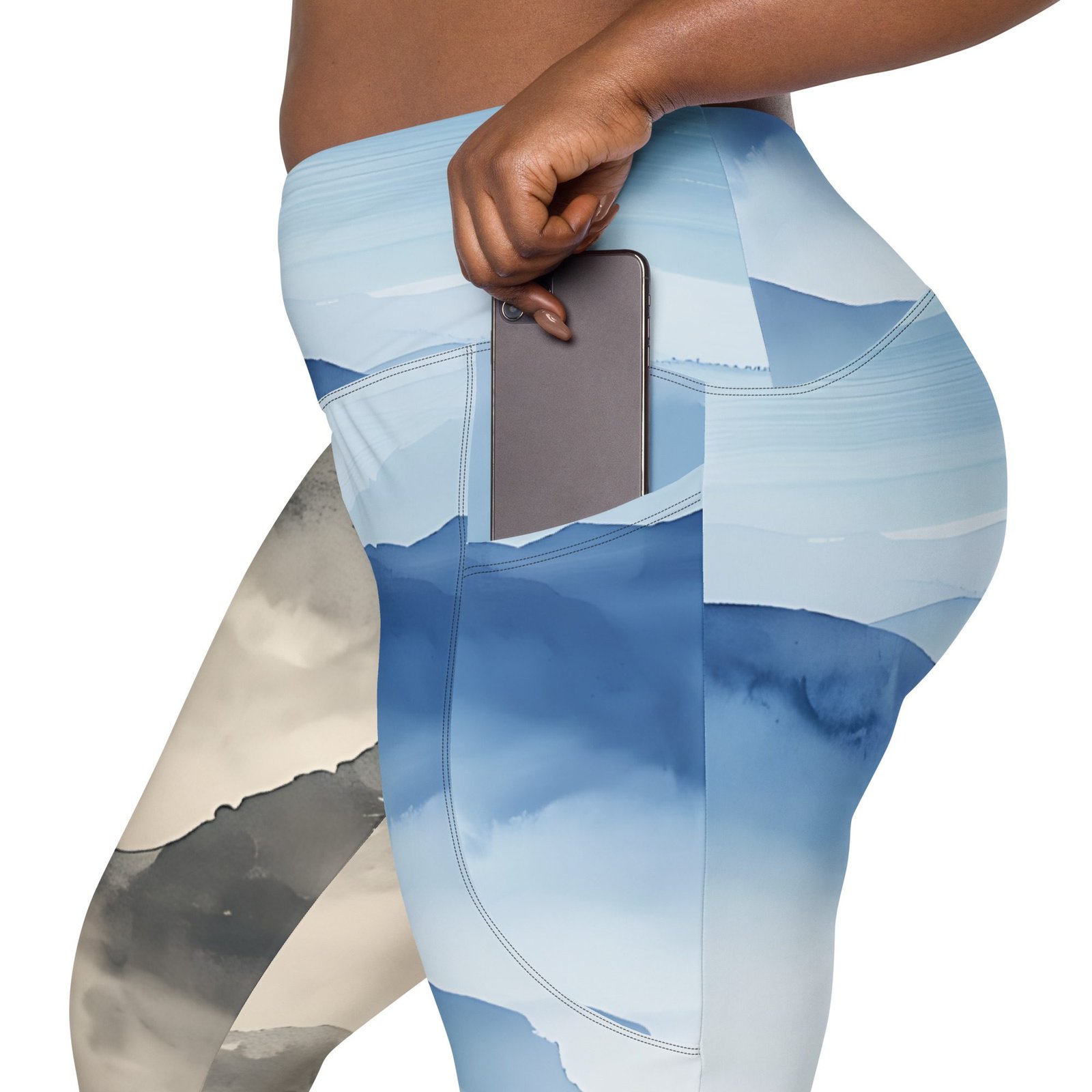 crossover leggings with pockets