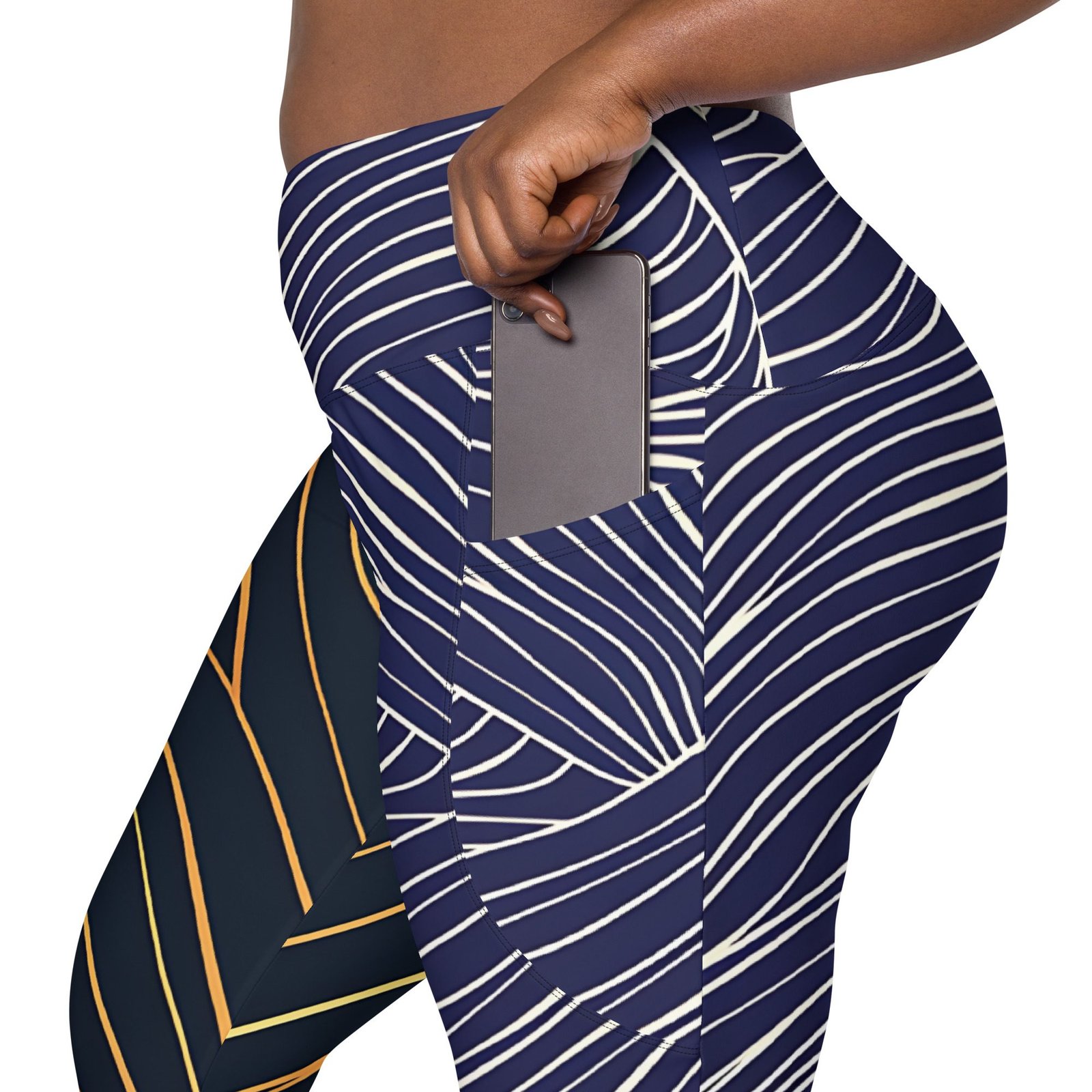 crossover leggings with pockets