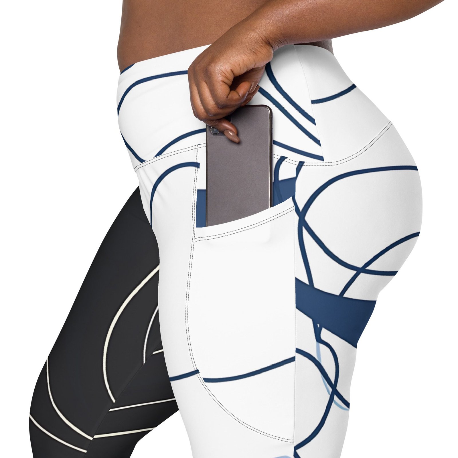 crossover leggings with pockets
