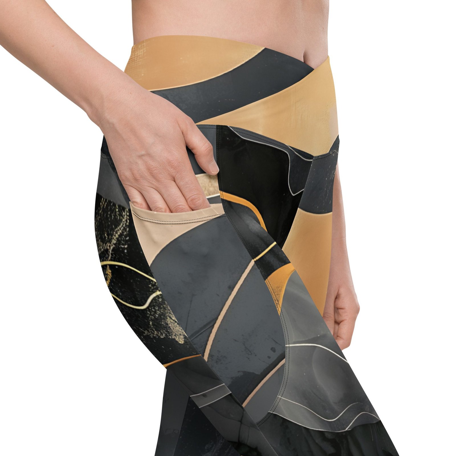 crossover leggings with pockets