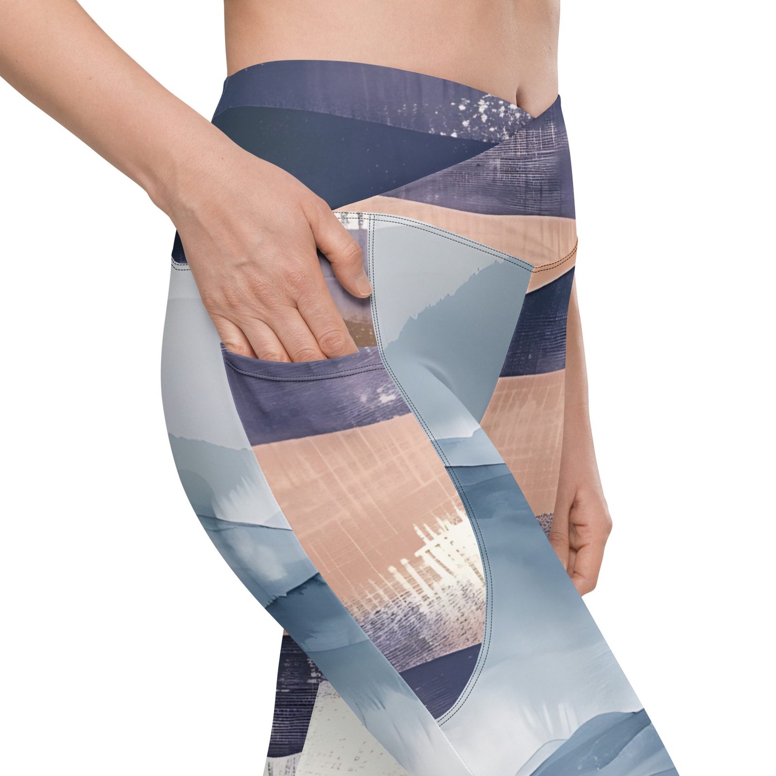 crossover leggings with pockets