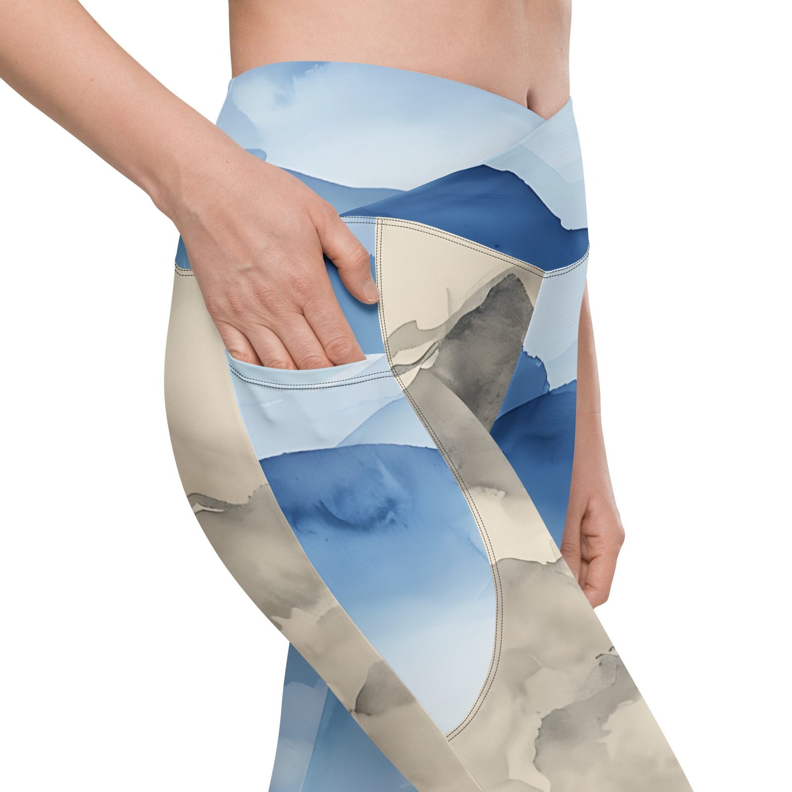 crossover leggings with pockets